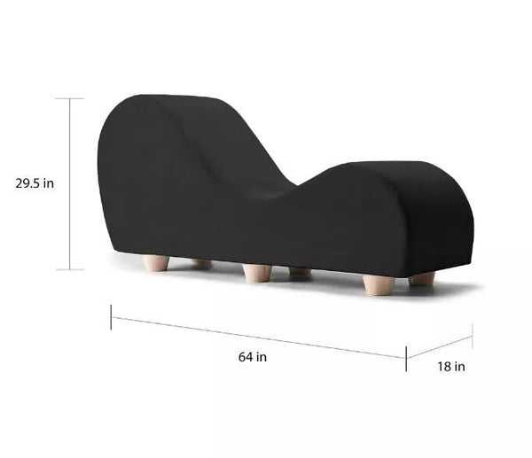 UA URBAN ART Faux Leather Yoga Stretch Chair Couch | Love Seat for Couples – Play, Relax & Flex