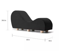 UA URBAN ART Faux Leather Yoga Stretch Chair Couch | Love Seat for Couples – Play, Relax & Flex
