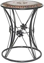 Store Handmade Wrought Iron and Wooden Stool for Home Side Table Coffee Table Living Room Kitchen Sitting Brown