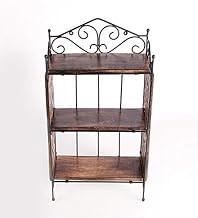 Store Wall Shelf/Rackshelf/Book Shelf/Wooden Shelves/Wood & Iron Wall Shelve for Home Office Living Room Books Shelve (Set of 1)