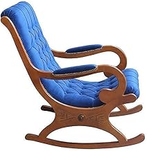 Store Wooden Rocking Chair Ergonomic Chair Relaxing Chair Armchair Swing Chair Standard Cushioned Rocking Chair (Orange, LxWxH- 89x125x67)
