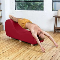 UA URBAN ART Faux Leather Yoga Stretch Chair Couch | Love Seat for Couples – Play, Relax & Flex