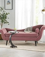 Designer 2-Seater Settee Diwan Couch Chaise Lounge for Home Chesterfield Lounger Sofa for Living Room Office (Green)