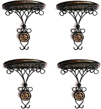 Store Wall Hanging Display Floating Shelf Modern Design Wooden Wall Rack Storage for Home Decor Items/Living (Pack of 4)