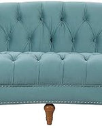 Classic Wooden 3-Seater Chesterfield Sofa with Rolled Armrests for Elegant Living Rooms(Size-70D x 190W x 80H, Color-Pink)