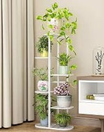 Urban Art Multi-Tiered Metal Flower Pot Stand – 7 Tier Plant Stand for Indoor & Outdoor | Wrought Iron Planter Holder Rack for Balcony, Patio, Living Room (Gold)