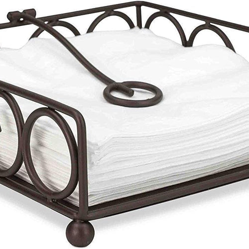 Wrought Iron Decorative Tissue Paper Holder, Napkin Holder for Dining Table and Office use
