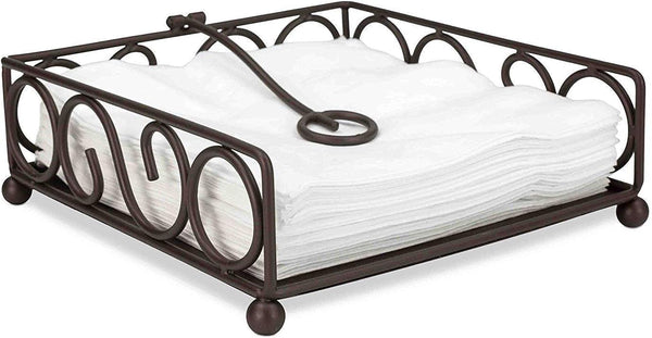 Wrought Iron Decorative Tissue Paper Holder, Napkin Holder for Dining Table and Office use