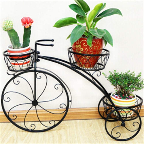 Urban Art Store Cycle Style Garden Cart Planter Stand Tricycle Plant Holder Planter Holder Pot Stand Ideal for Home, Garden, Patio - Great Gift for Plant Lovers, Housewarming, Balcony