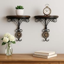 Store Wall Hanging Display Floating Shelf Modern Design Wooden Wall Rack Storage for Home Decor Items/Living (Pack of 2)