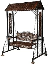 Store Iron 2 Seater Swing Jhula for Adult Indoor Metal Swing for Adult for Home & Garden Porch Balcony 2 Seater Weight Capacity 300Kgs+