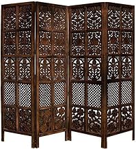 Urban Art Store Wooden 5 Design Room Partition/Screen/Room Divider/Room Separator Traditional Handicrafts Mix Pattern (4 Panel)