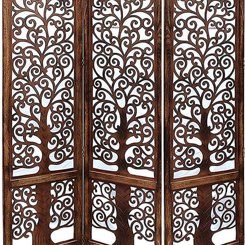 Wooden Room Partition/Screen/Room Divider/Room Separator Traditional Handicrafts Tree Pattern (2 Panel) (3 Panel)